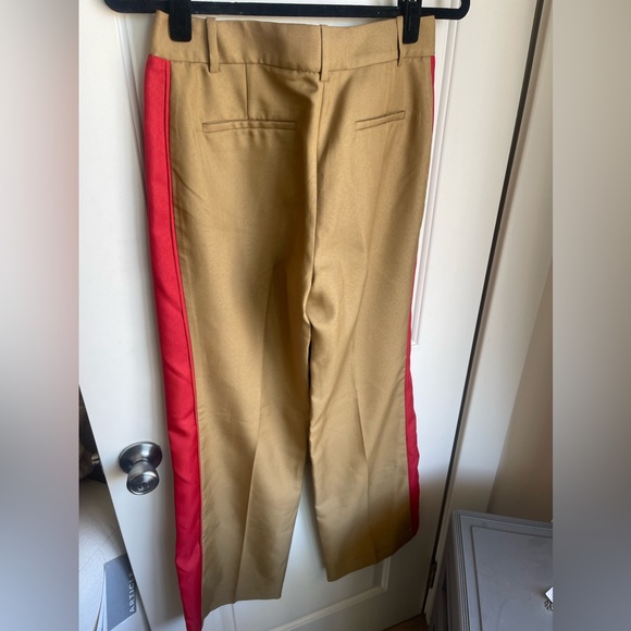 SOLD JCrew Wideleg Khaki Pant with Red Stripe NWOT - Picture 4 of 4